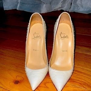 Christian Louboutin White Pigalle 100